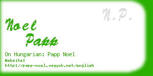 noel papp business card